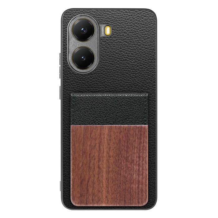 [ LOOF NATURE-SHELL ] POCO X7 Pro Xiaomi ケース 背面 カード収納 カード入れ カードポケット カバー スマホケース 天然木 本革 [ POCO X7 Pro ]