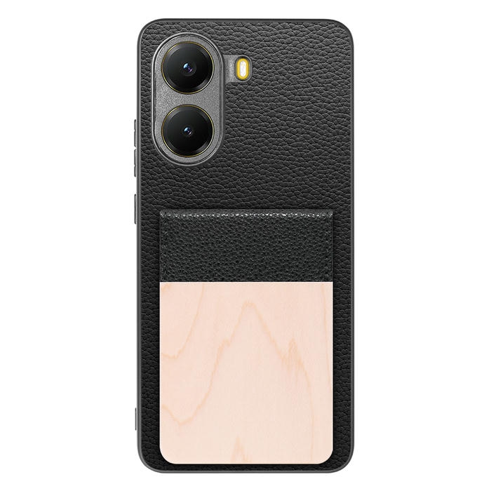 [ LOOF NATURE-SHELL ] POCO X7 Pro Xiaomi ケース 背面 カード収納 カード入れ カードポケット カバー スマホケース 天然木 本革 [ POCO X7 Pro ]