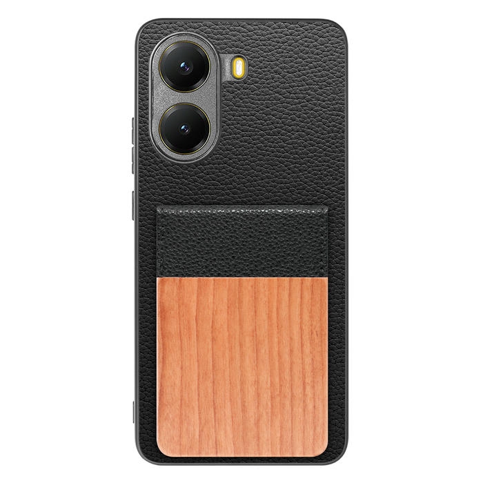 [ LOOF NATURE-SHELL ] POCO X7 Pro Xiaomi ケース 背面 カード収納 カード入れ カードポケット カバー スマホケース 天然木 本革 [ POCO X7 Pro ]