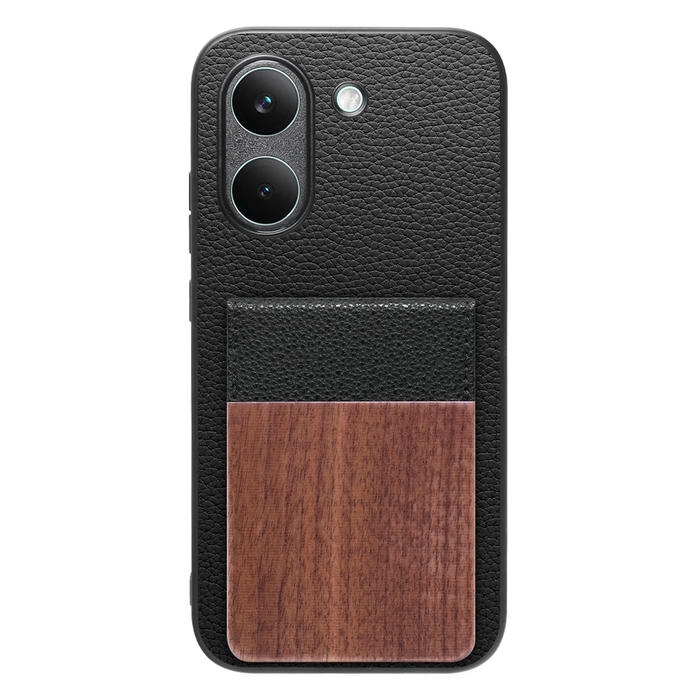 [ LOOF NATURE-SHELL ] POCO X8 Pro Xiaomi シャオミ ケース 背面 カード収納 カード入れ カードポケット カバー スマホケース 天然木 本革 [ POCO X8 Pro ]