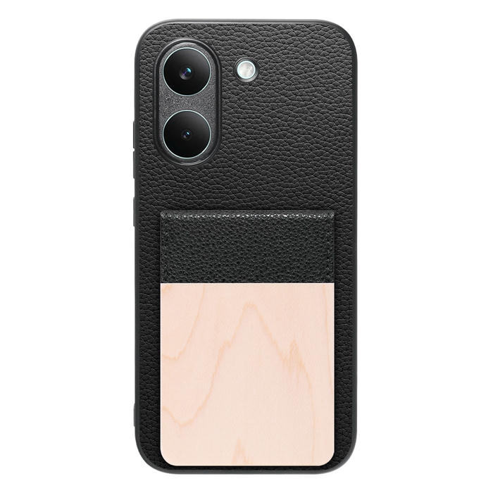 [ LOOF NATURE-SHELL ] POCO X8 Pro Xiaomi シャオミ ケース 背面 カード収納 カード入れ カードポケット カバー スマホケース 天然木 本革 [ POCO X8 Pro ]
