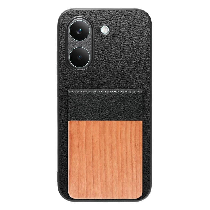 [ LOOF NATURE-SHELL ] POCO X8 Pro Xiaomi シャオミ ケース 背面 カード収納 カード入れ カードポケット カバー スマホケース 天然木 本革 [ POCO X8 Pro ]
