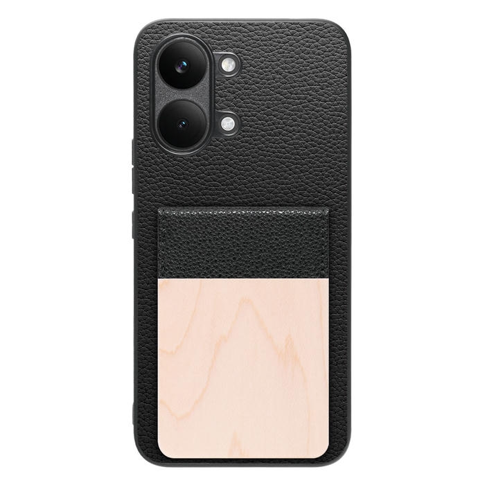 [ LOOF NATURE-SHELL ] POCO X8 Pro Max Xiaomi シャオミ ケース 背面 カード収納 カード入れ カードポケット カバー スマホケース 天然木 本革 [ POCO X8 Pro Max ]