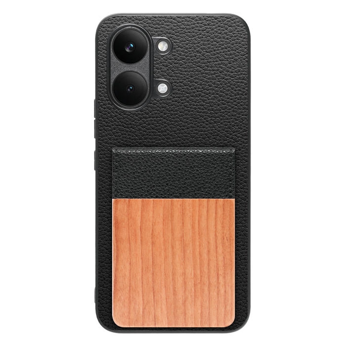 [ LOOF NATURE-SHELL ] POCO X8 Pro Max Xiaomi シャオミ ケース 背面 カード収納 カード入れ カードポケット カバー スマホケース 天然木 本革 [ POCO X8 Pro Max ]