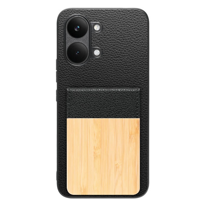 [ LOOF NATURE-SHELL ] POCO X8 Pro Max Xiaomi シャオミ ケース 背面 カード収納 カード入れ カードポケット カバー スマホケース 天然木 本革 [ POCO X8 Pro Max ]