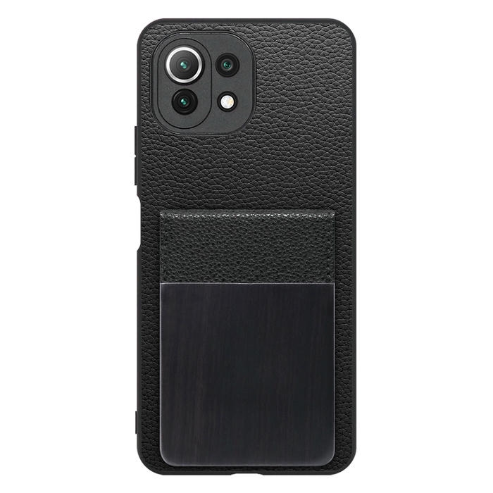 [ LOOF NATURE-SHELL ] Xiaomi Mi 11 Lite 5G mi11lite5g 11lite ケース 背面 カード収納 カード入れ カードポケット カバー スマホケース 天然木 本革 [ Mi 11 Lite 5G ]