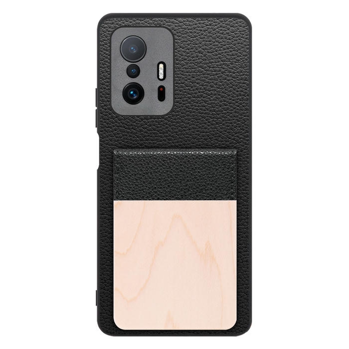 [ LOOF NATURE-SHELL ] Xiaomi 11T / 11T Pro xiaomi11t xiaomi11tpro 11tpro ケース 背面 カード収納 カード入れ カードポケット カバー スマホケース 天然木 本革 [ Xiaomi 11T / 11T Pro ]