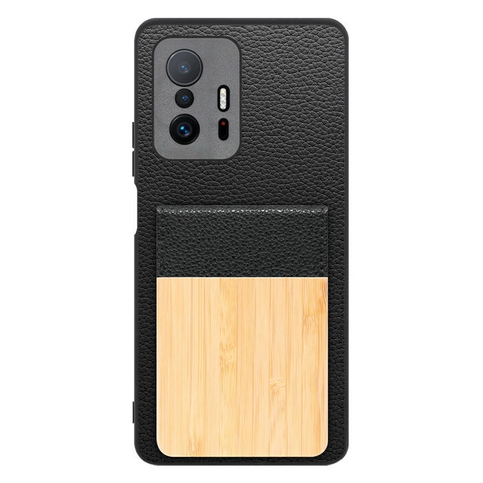 [ LOOF NATURE-SHELL ] Xiaomi 11T / 11T Pro xiaomi11t xiaomi11tpro 11tpro ケース 背面 カード収納 カード入れ カードポケット カバー スマホケース 天然木 本革 [ Xiaomi 11T / 11T Pro ]