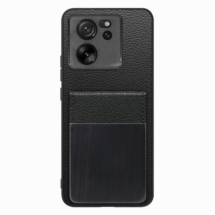 [ LOOF NATURE-SHELL ] Xiaomi 13T / 13T Pro XIG04 13 T 13TPro ケース 背面 カード収納 カード入れ カードポケット カバー スマホケース 天然木 本革 [ Xiaomi 13T / 13T Pro ]