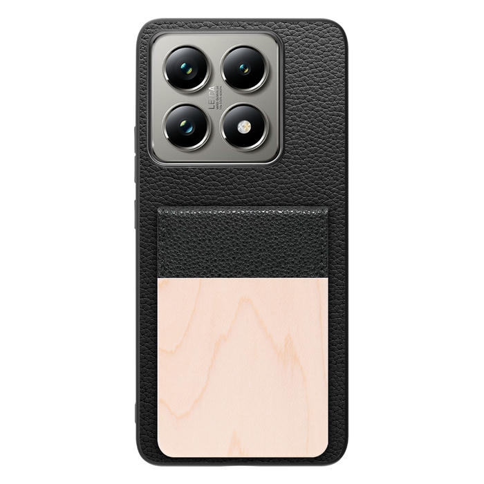 [ LOOF NATURE-SHELL ] Xiaomi 14T Pro  14TPro ケース 背面 カード収納 カード入れ カードポケット カバー スマホケース 天然木 本革 [ Xiaomi 14T Pro  ]