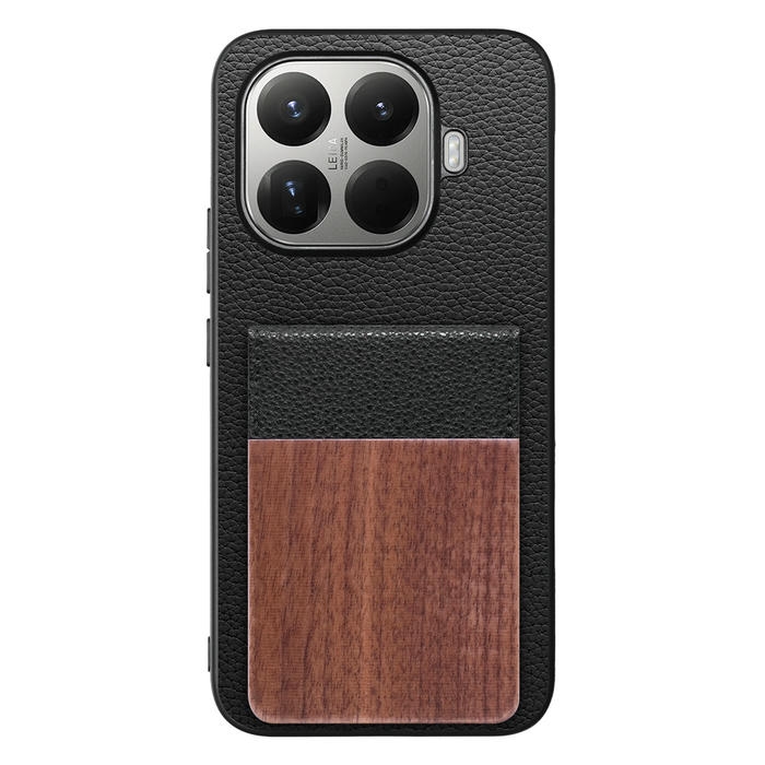 [ LOOF NATURE-SHELL ] Xiaomi 15T Pro シャオミ 15T Pro ケース 背面 カード収納 カード入れ カードポケット カバー スマホケース 天然木 本革 [ Xiaomi 15T Pro ]