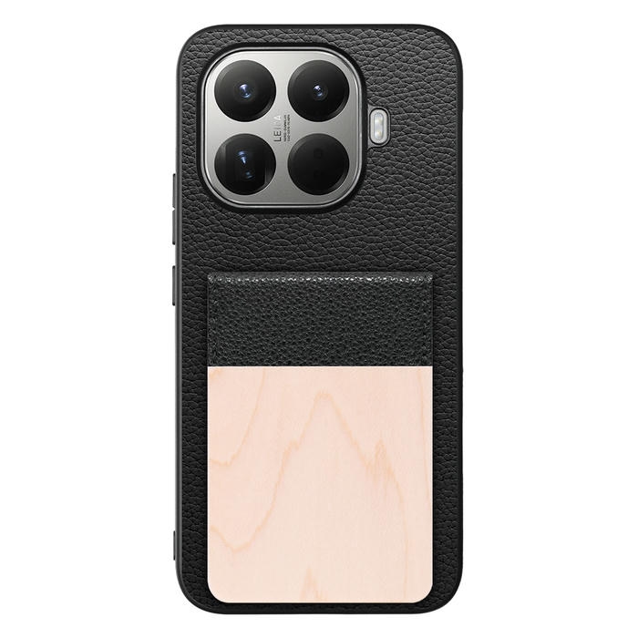 [ LOOF NATURE-SHELL ] Xiaomi 15T Pro シャオミ 15T Pro ケース 背面 カード収納 カード入れ カードポケット カバー スマホケース 天然木 本革 [ Xiaomi 15T Pro ]