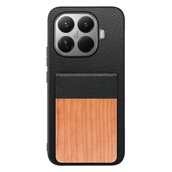 [ LOOF NATURE-SHELL ] Xiaomi 15T Pro シャオミ 15T Pro ケース 背面 カード収納 カード入れ カードポケット カバー スマホケース 天然木 本革 [ Xiaomi 15T Pro ]