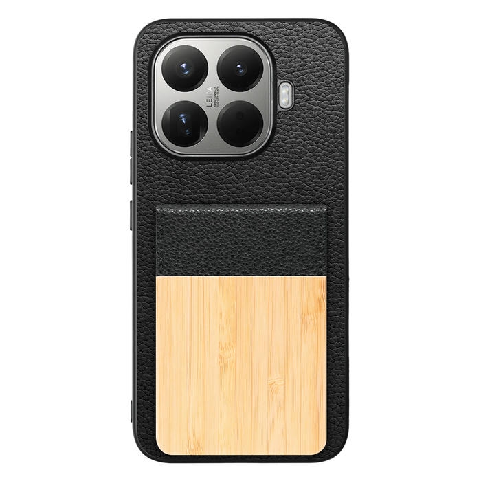 [ LOOF NATURE-SHELL ] Xiaomi 15T Pro シャオミ 15T Pro ケース 背面 カード収納 カード入れ カードポケット カバー スマホケース 天然木 本革 [ Xiaomi 15T Pro ]