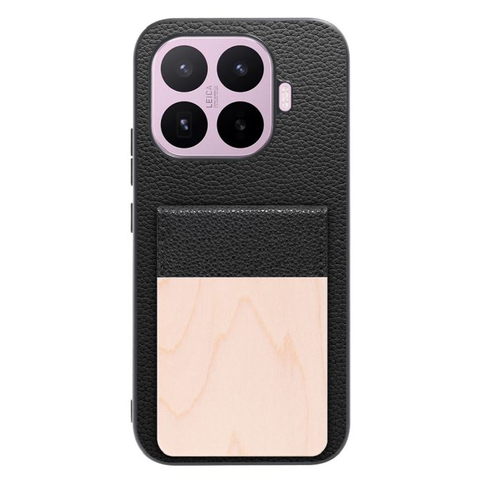 [ LOOF NATURE-SHELL ] Xiaomi 17T シャオミ ケース 背面 カード収納 カード入れ カードポケット カバー スマホケース 天然木 本革 [ Xiaomi 17T ]