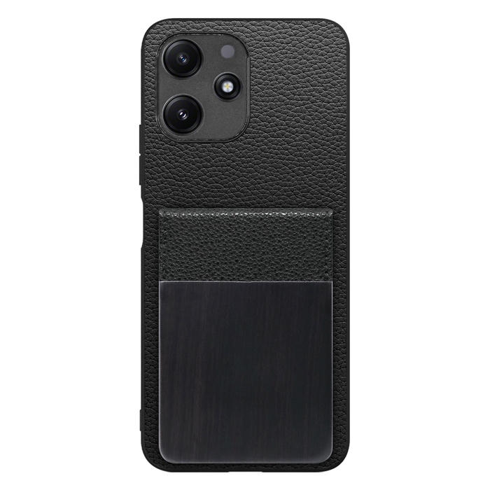 [ LOOF NATURE-SHELL ] Xiaomi Redmi 12 5G XIG03 Redmi12 5G ケース 背面 カード収納 カード入れ カードポケット カバー スマホケース 天然木 本革 [ Xiaomi Redmi 12 5G ]