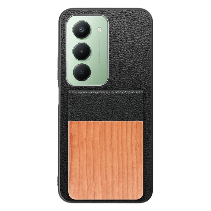 [ LOOF NATURE-SHELL ] Xiaomi REDMI 15 5G  ケース 背面 カード収納 カード入れ カードポケット カバー スマホケース 天然木 本革 [ Xiaomi REDMI 15 5G ]