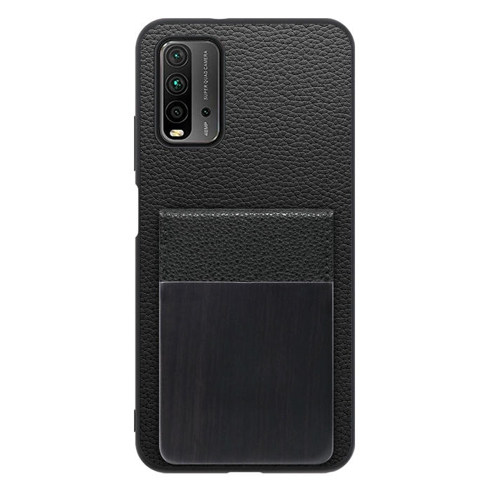 [ LOOF NATURE-SHELL ] Xiaomi Redmi 9T redmi9t ケース 背面 カード収納 カード入れ カードポケット カバー スマホケース 天然木 本革 [ Redmi 9T ]