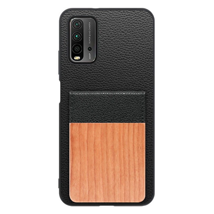 [ LOOF NATURE-SHELL ] Xiaomi Redmi 9T redmi9t ケース 背面 カード収納 カード入れ カードポケット カバー スマホケース 天然木 本革 [ Redmi 9T ]