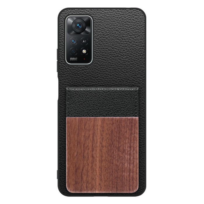 [ LOOF NATURE-SHELL ] Xiaomi Redmi Note 11 Pro 5G redminote11pro5g note11pro 11pro ケース 背面 カード収納 カード入れ カードポケット カバー スマホケース 天然木 本革 [ Redmi Note 11 Pro 5G ]
