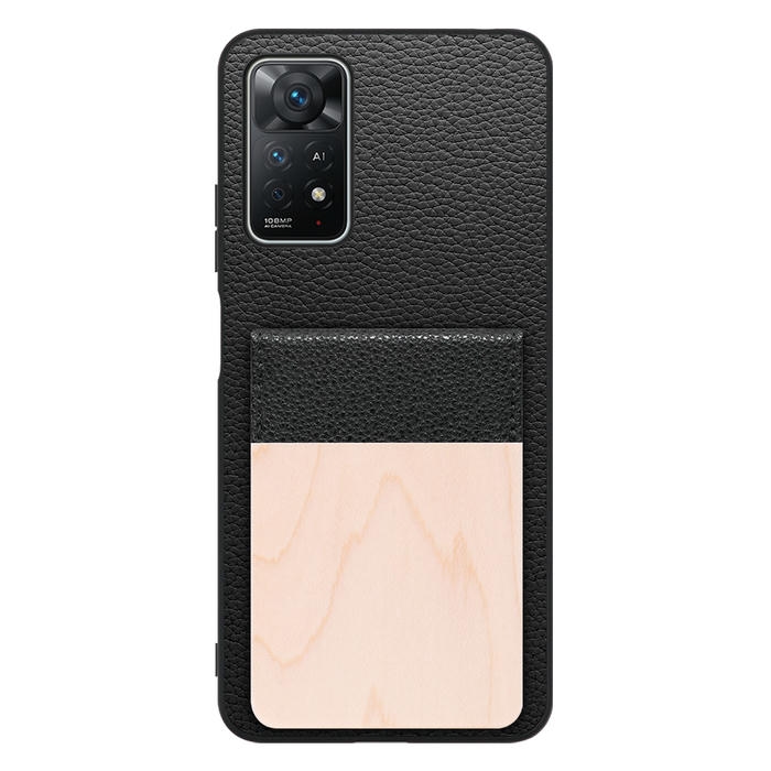 [ LOOF NATURE-SHELL ] Xiaomi Redmi Note 11 Pro 5G redminote11pro5g note11pro 11pro ケース 背面 カード収納 カード入れ カードポケット カバー スマホケース 天然木 本革 [ Redmi Note 11 Pro 5G ]