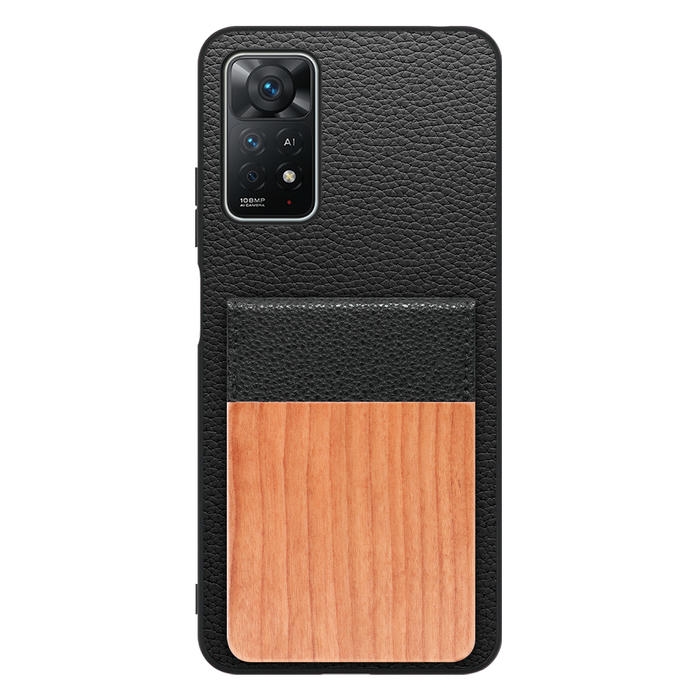 [ LOOF NATURE-SHELL ] Xiaomi Redmi Note 11 Pro 5G redminote11pro5g note11pro 11pro ケース 背面 カード収納 カード入れ カードポケット カバー スマホケース 天然木 本革 [ Redmi Note 11 Pro 5G ]