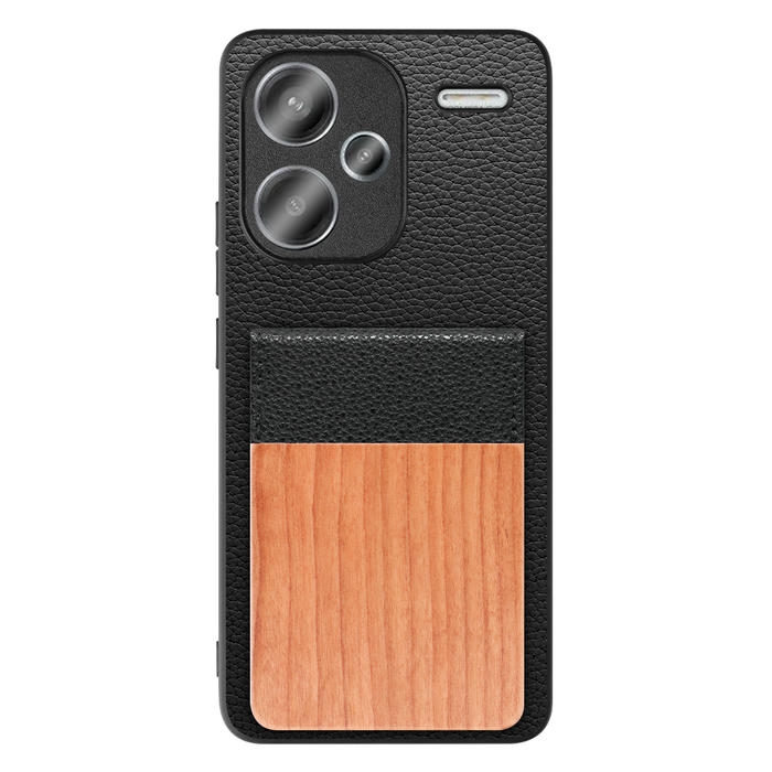 [ LOOF NATURE-SHELL ] Xiaomi Redmi Note 13 Pro+ 5G  ケース 背面 カード収納 カード入れ カードポケット カバー スマホケース 天然木 本革 [ Redmi Note 13 Pro+ 5G ]