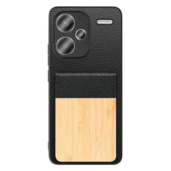 [ LOOF NATURE-SHELL ] Xiaomi Redmi Note 13 Pro+ 5G  ケース 背面 カード収納 カード入れ カードポケット カバー スマホケース 天然木 本革 [ Redmi Note 13 Pro+ 5G ]