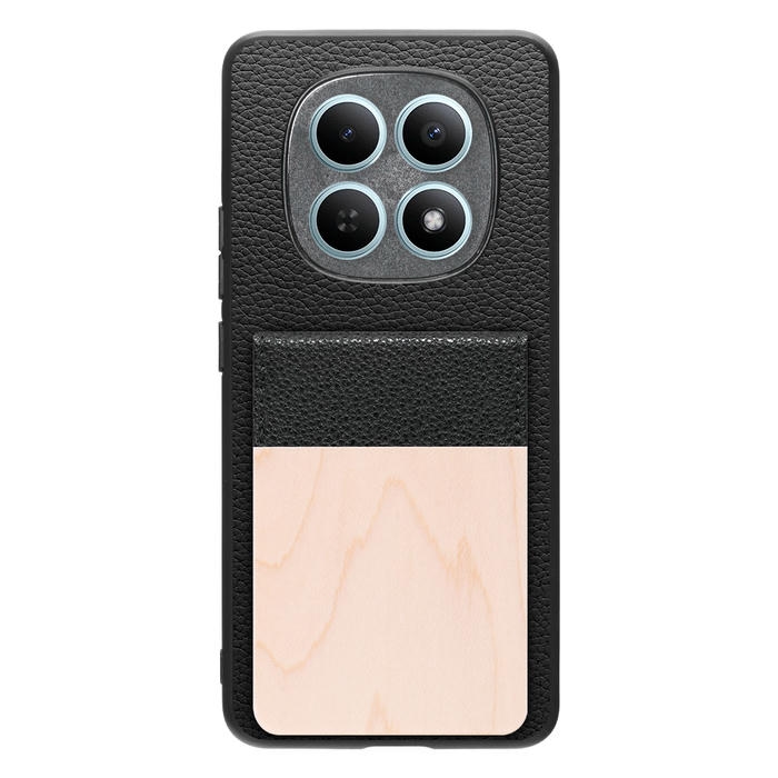 [ LOOF NATURE-SHELL ] POCO M8 5G Xiaomi 25118PC98G ケース 背面 カード収納 カード入れ カードポケット カバー スマホケース 天然木 本革 [ POCO M8 5G ]