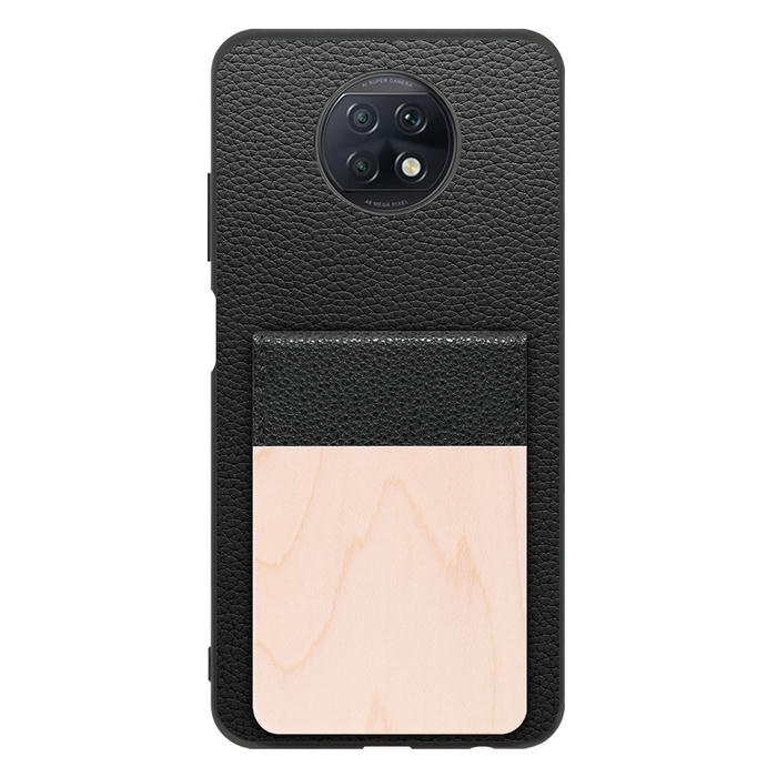 [ LOOF NATURE-SHELL ] Xiaomi Redmi Note 9T redminote9t redminote note9t ケース 背面 カード収納 カード入れ カードポケット カバー スマホケース 天然木 本革 [ Redmi Note 9T ]