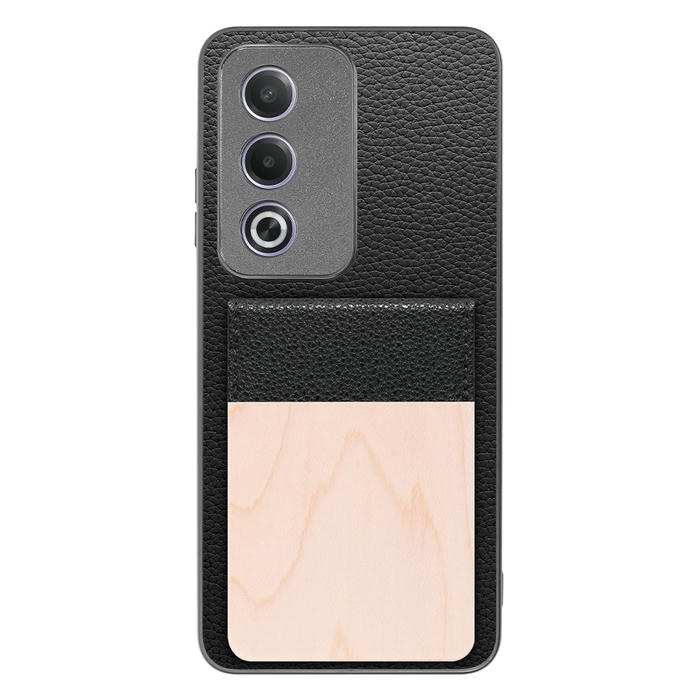 [ LOOF NATURE-SHELL ] OPPO A3 5G CPH2639 ケース 背面 カード収納 カード入れ カードポケット カバー スマホケース 天然木 本革 [ OPPO A3 5G ]