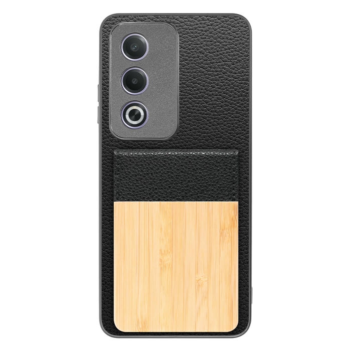 [ LOOF NATURE-SHELL ] OPPO A3 5G CPH2639 ケース 背面 カード収納 カード入れ カードポケット カバー スマホケース 天然木 本革 [ OPPO A3 5G ]