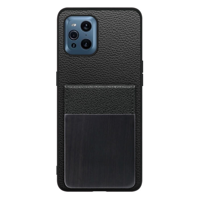 [ LOOF NATURE-SHELL ] OPPO Find X3 Pro OPG03 findx3pro x3pro findx3 ケース 背面 カード収納 カード入れ カードポケット カバー スマホケース 天然木 本革 [ OPPO Find X3 Pro ]