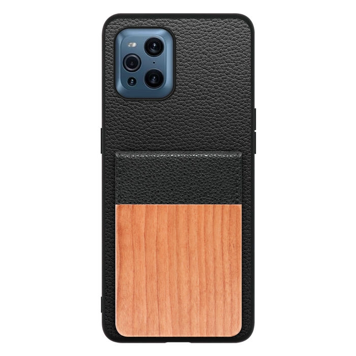 [ LOOF NATURE-SHELL ] OPPO Find X3 Pro OPG03 findx3pro x3pro findx3 ケース 背面 カード収納 カード入れ カードポケット カバー スマホケース 天然木 本革 [ OPPO Find X3 Pro ]