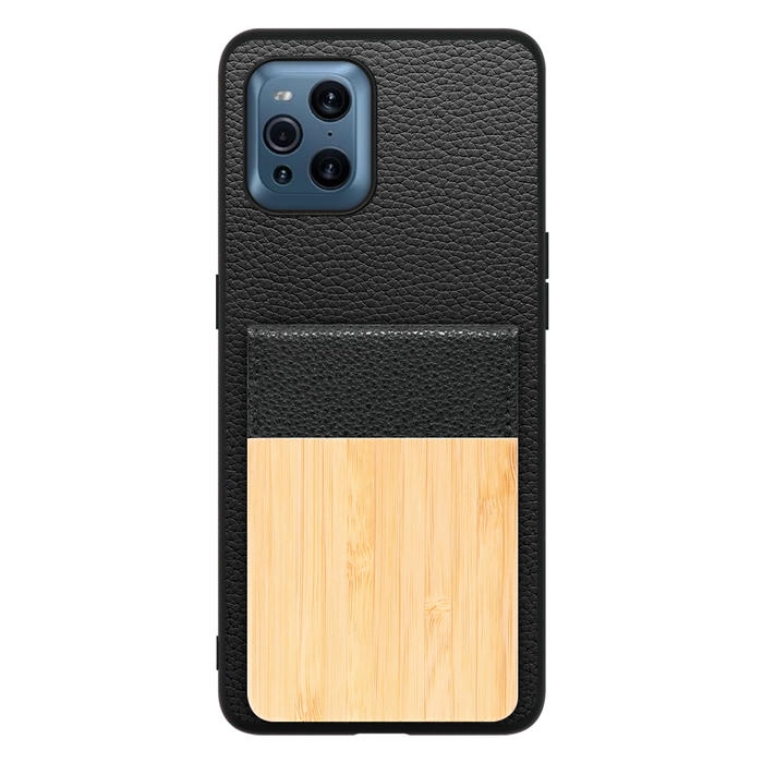 [ LOOF NATURE-SHELL ] OPPO Find X3 Pro OPG03 findx3pro x3pro findx3 ケース 背面 カード収納 カード入れ カードポケット カバー スマホケース 天然木 本革 [ OPPO Find X3 Pro ]