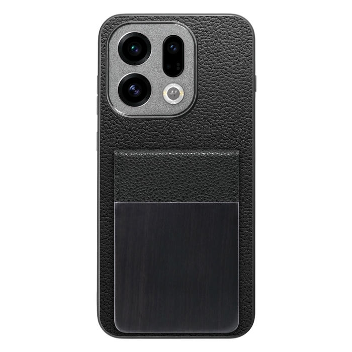 [ LOOF NATURE-SHELL ] OPPO Find X9 OPG07 CPH2797 ケース 背面 カード収納 カード入れ カードポケット カバー スマホケース 天然木 本革 [ OPPO Find X9 ]