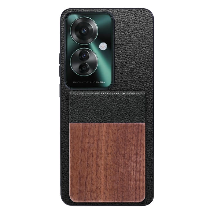 [ LOOF NATURE-SHELL ] OPPO Reno11 A  ケース 背面 カード収納 カード入れ カードポケット カバー スマホケース 天然木 本革 [ OPPO Reno11 A ]