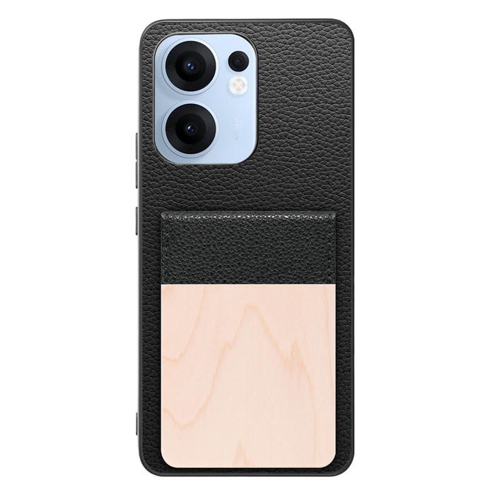 [ LOOF NATURE-SHELL ] OPPO Reno13 A  ケース 背面 カード収納 カード入れ カードポケット カバー スマホケース 天然木 本革 [ OPPO Reno13 A ]