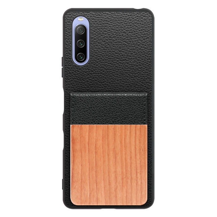 [ LOOF NATURE-SHELL ] Xperia 10 III /  10 III Lite Xperia10III 10III xperia10 ケース 背面 カード収納 カード入れ カードポケット カバー スマホケース 天然木 本革 [ Xperia 10 III / Lite ]