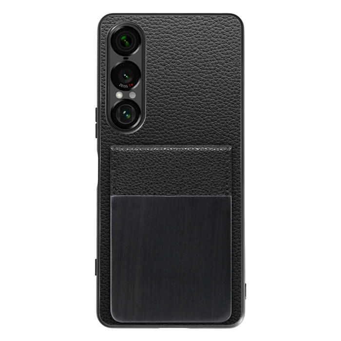 [ LOOF NATURE-SHELL ] Xperia 1 VII SO-51F ケース 背面 カード収納 カード入れ カードポケット カバー スマホケース 天然木 本革 [ Xperia 1 VII ]