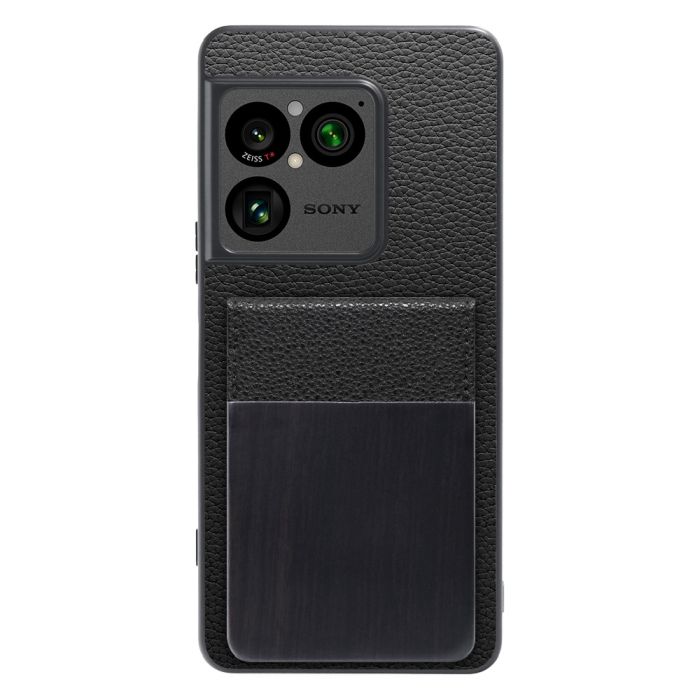 [ LOOF NATURE-SHELL ] Xperia 1 VIII XQ-GE44 SO-51G ケース 背面 カード収納 カード入れ カードポケット カバー スマホケース 天然木 本革 [ Xperia 1 VIII ]