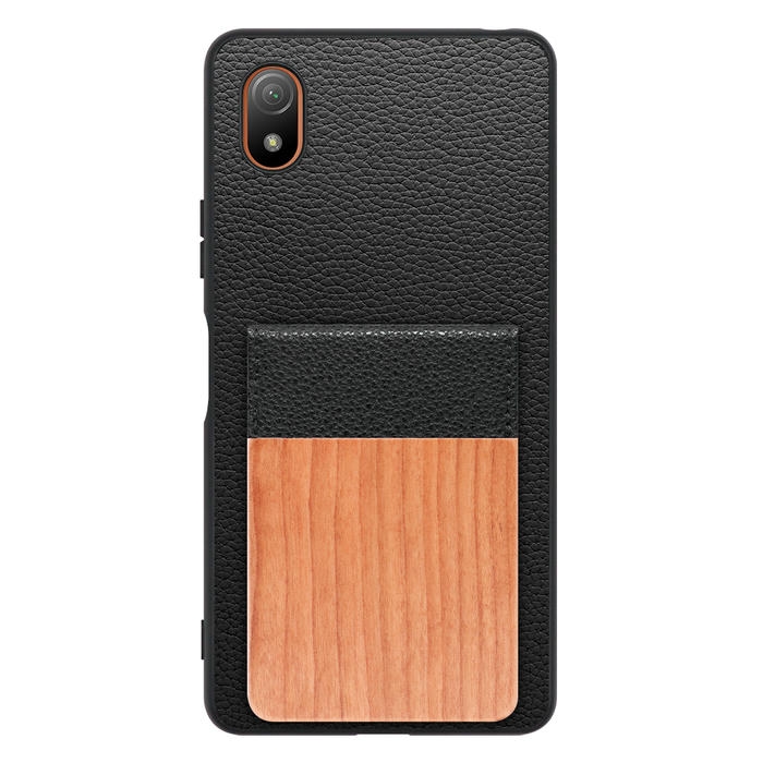 [ LOOF NATURE-SHELL ] Xperia Ace III SO-53C / SOG08 aceⅢ ace3 ケース 背面 カード収納 カード入れ カードポケット カバー スマホケース 天然木 本革 [ Xperia Ace III ]