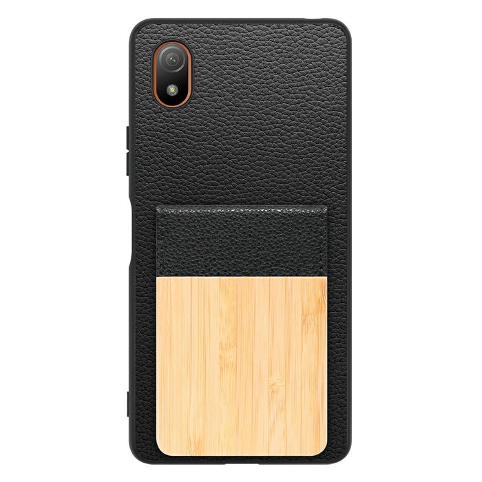 [ LOOF NATURE-SHELL ] Xperia Ace III SO-53C / SOG08 aceⅢ ace3 ケース 背面 カード収納 カード入れ カードポケット カバー スマホケース 天然木 本革 [ Xperia Ace III ]