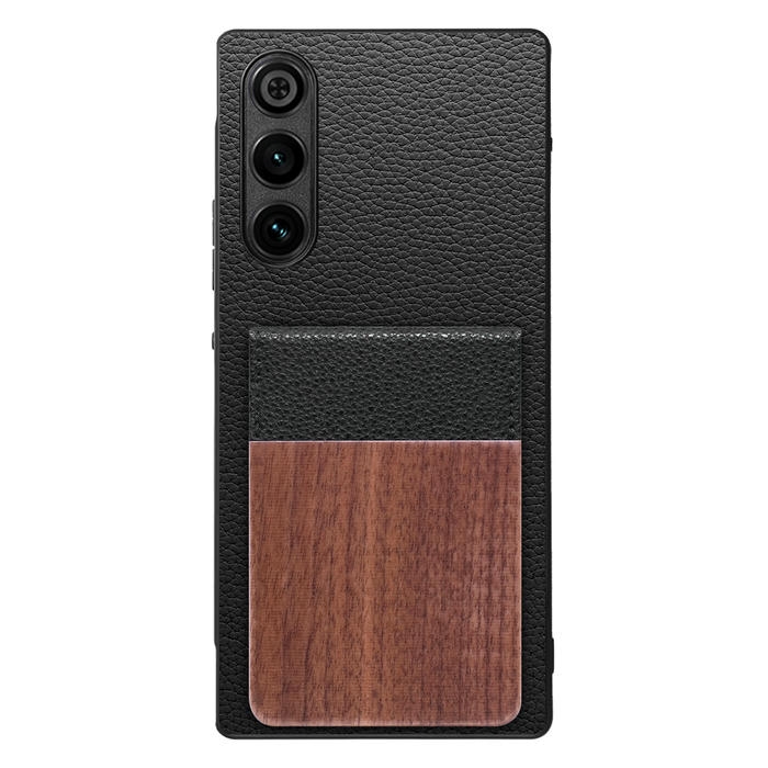 [ LOOF NATURE-SHELL ] REDMAGIC 10 Air nubia ケース 背面 カード収納 カード入れ カードポケット カバー スマホケース 天然木 本革 [ REDMAGIC 10 Air ]