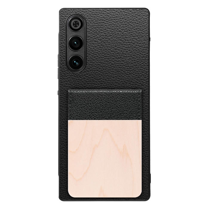 [ LOOF NATURE-SHELL ] REDMAGIC 10 Air nubia ケース 背面 カード収納 カード入れ カードポケット カバー スマホケース 天然木 本革 [ REDMAGIC 10 Air ]
