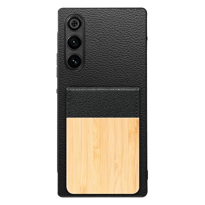 [ LOOF NATURE-SHELL ] REDMAGIC 10 Air nubia ケース 背面 カード収納 カード入れ カードポケット カバー スマホケース 天然木 本革 [ REDMAGIC 10 Air ]