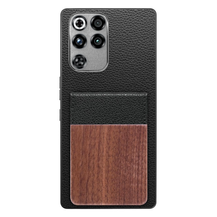 [ LOOF NATURE-SHELL ] REDMAGIC 11 Pro NX809J ZTE nubia ケース 背面 カード収納 カード入れ カードポケット カバー スマホケース 天然木 本革 [ REDMAGIC 11 Pro ]