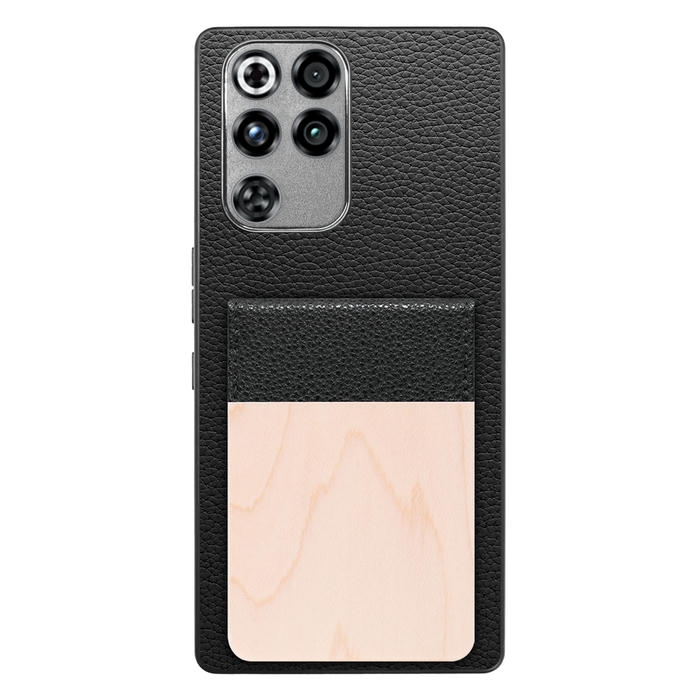 [ LOOF NATURE-SHELL ] REDMAGIC 11 Pro NX809J ZTE nubia ケース 背面 カード収納 カード入れ カードポケット カバー スマホケース 天然木 本革 [ REDMAGIC 11 Pro ]