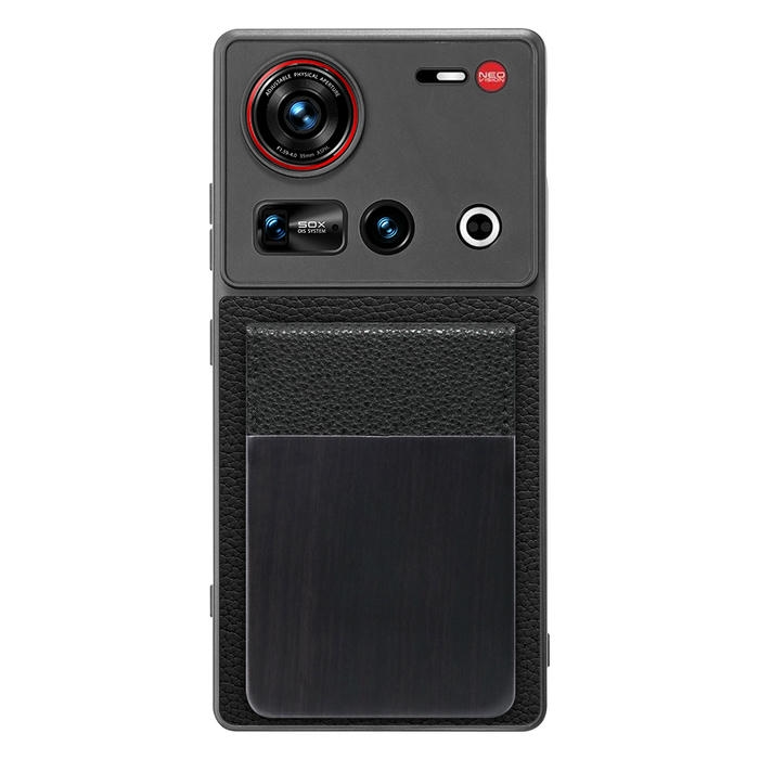 [ LOOF NATURE-SHELL ] nubia Z70 Ultra ZTE ケース 背面 カード収納 カード入れ カードポケット カバー スマホケース 天然木 本革 [ nubia Z70 Ultra / Z70S Ultra ]