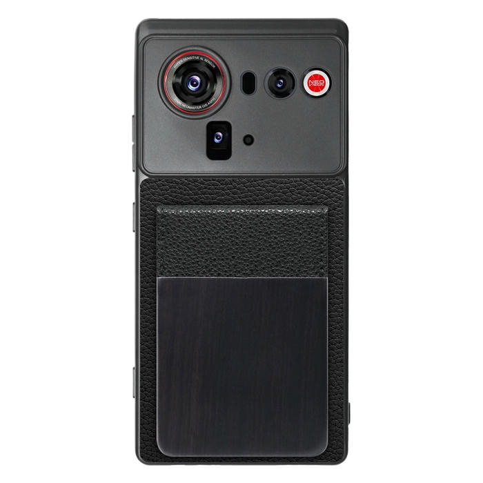 [ LOOF NATURE-SHELL ] nubia Z80 Ultra NX741J ケース 背面 カード収納 カード入れ カードポケット カバー スマホケース 天然木 本革 [ nubia Z80 Ultra ]